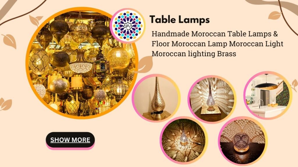 Table Lamps Moroccan table Light Moroccan Lamps Our high quality Moroccan Lamps style shade lantern are made in Morocco by talented artisans